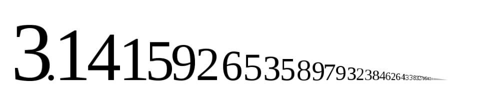 The decimal digits of the number pi go on forever