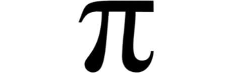 The mathematical symbol of pi