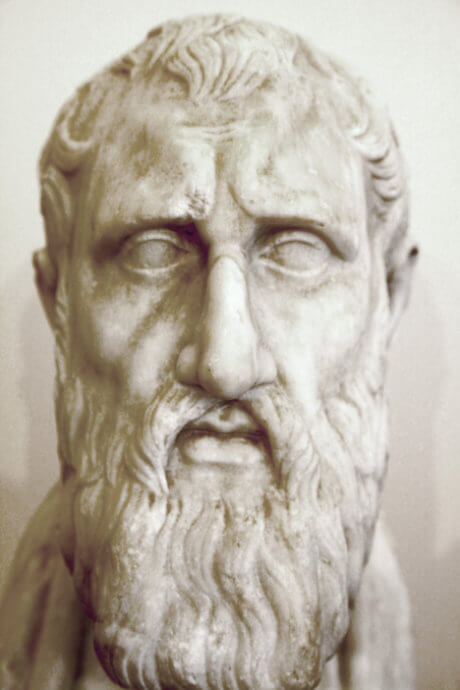 Statue of the philosopher Zeno of Citium, the founder of Stoicism