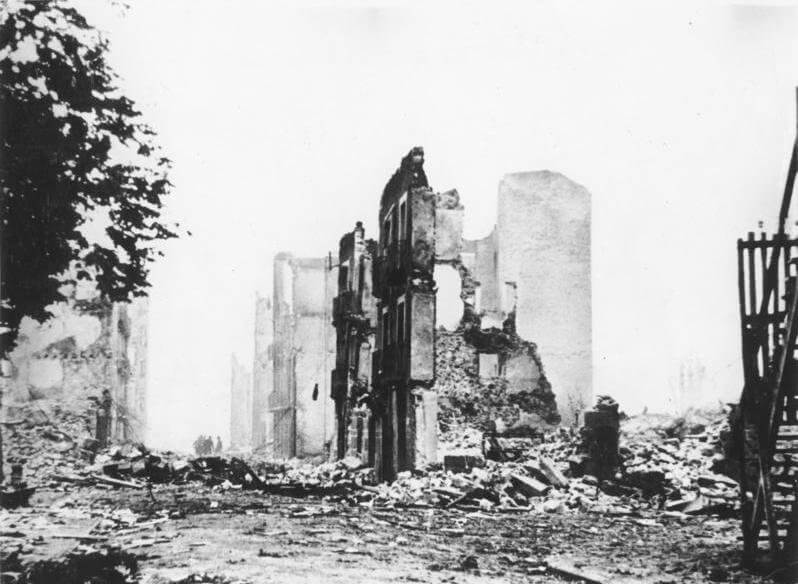 Guernica after the bombing of 1937