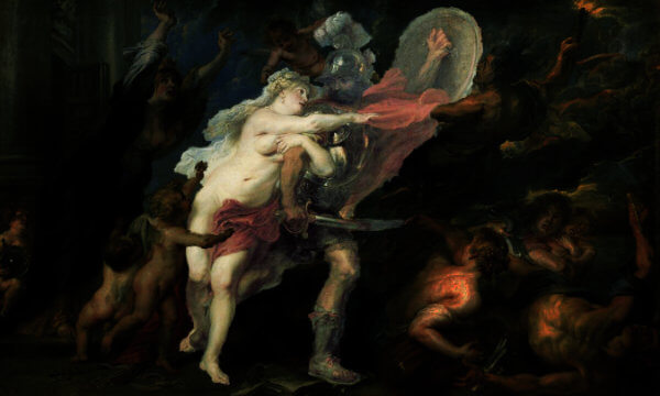 Mars and Venus highligthed in Rubens' The Consequences of War