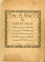 The score cover of The Planets