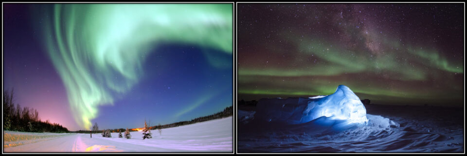 Aurora borealis and Aurora Australis
