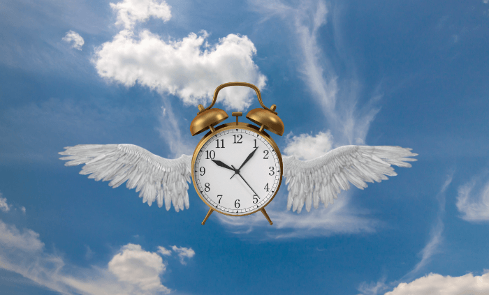 The perception of time flying