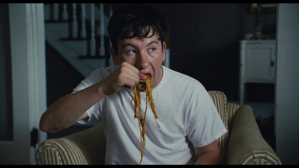 Martin eating spaghetti